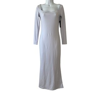 Wild Fable Women’s Pale Gray Purple Long Sleeve Butter Bliss Maxi Dress- XS